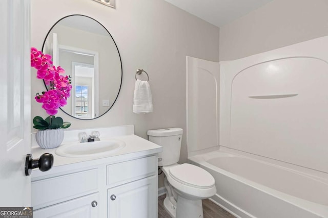 359 Azalea Cir, Cumming, GA 30028 - full bath with vanity, wood finished floors, and  shower combination