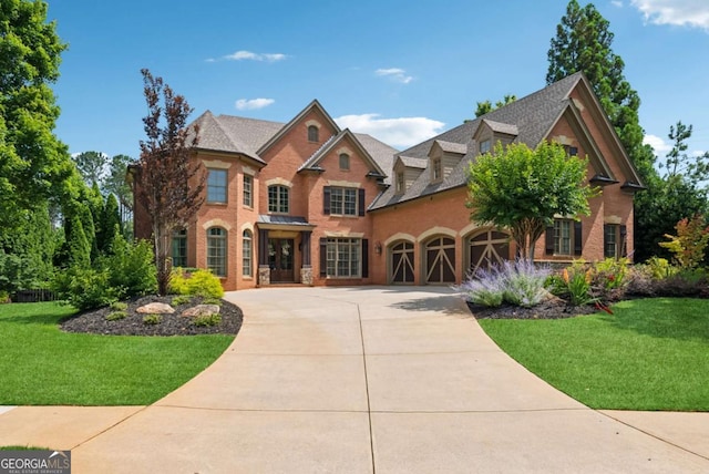 560 Arcaro Dr, Milton, GA 30004 - view of front facade featuring driveway, brick siding, a front yard, and an attached garage