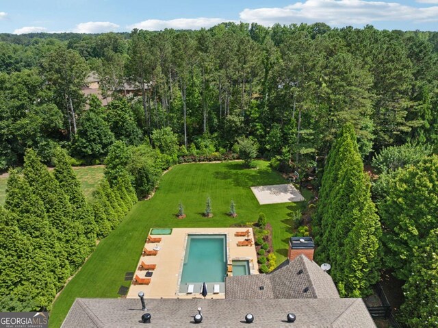 560 Arcaro Dr, Milton, GA 30004 - view from above of property featuring a heavily wooded area
