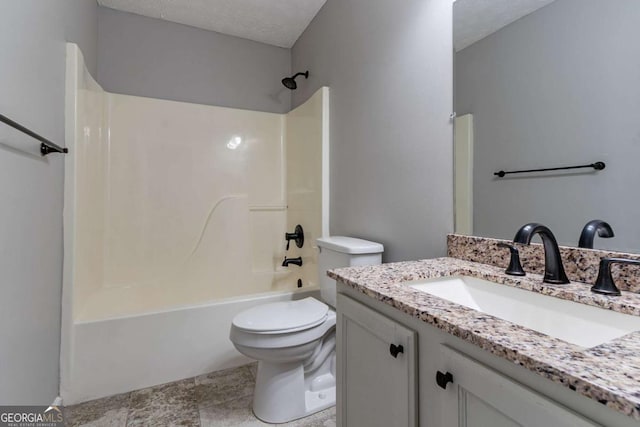 1404 Lancaster Ct, Mcdonough, GA 30252 - bathroom with vanity, bathtub / shower combination, and tile patterned flooring