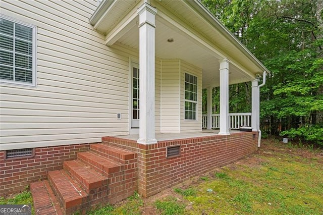 2333 Old Newnan Rd, Carrollton, GA 30116 - entrance to property featuring a porch and crawl space