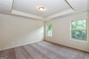 1306 Harris Way, Brookhaven, GA 30319 - unfurnished room with a tray ceiling, plenty of natural light, and ornamental molding