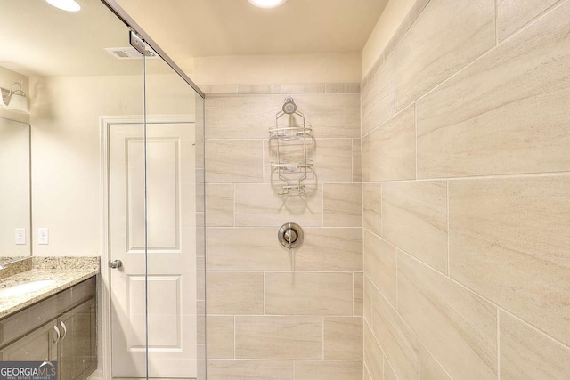 1306 Harris Way, Brookhaven, GA 30319 - bathroom with vanity and tiled shower