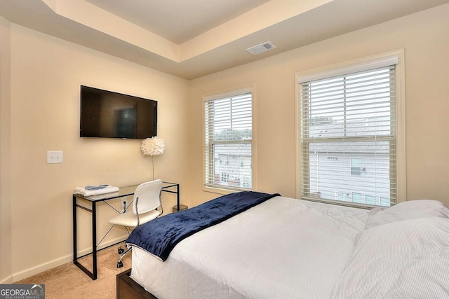 1306 Harris Way, Brookhaven, GA 30319 - carpeted bedroom with baseboards and a raised ceiling