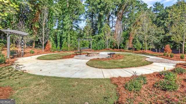1306 Harris Way, Brookhaven, GA 30319 - view of green lawn featuring a patio area