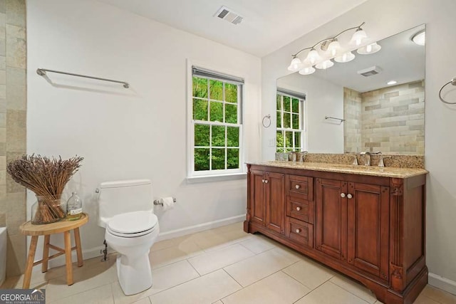 627 Apache Trl, Woodstock, GA 30189 - full bathroom featuring double vanity and tile patterned flooring