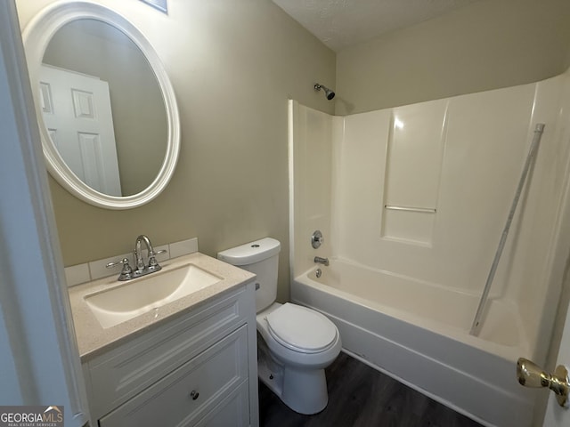 756 Glenshire Ct, Riverdale, GA 30274 - bathroom with  shower combination, vanity, and wood finished floors