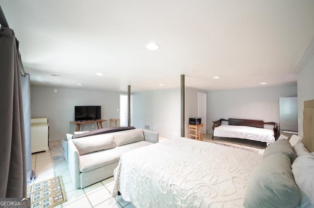 221 College Cir, Athens, GA 30605 - bedroom featuring recessed lighting and light tile patterned floors