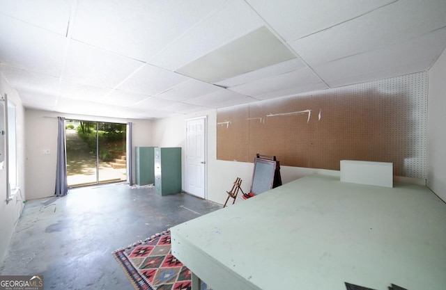 221 College Cir, Athens, GA 30605 - below grade area with a drop ceiling