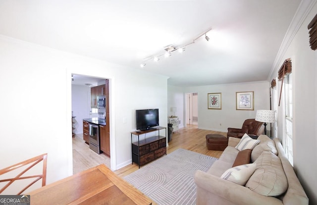 221 College Cir, Athens, GA 30605 - living area with light wood-style flooring and track lighting