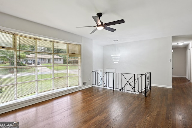 3611 Radcliffe Blvd, Decatur, GA 30034 - unfurnished room featuring dark wood-style flooring and ceiling fan