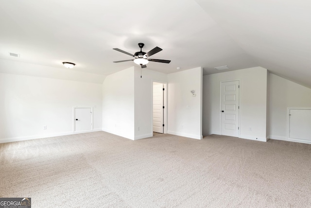 797 Ode Peppers Rd, Winder, GA 30680 - additional living space featuring lofted ceiling, light carpet, and ceiling fan