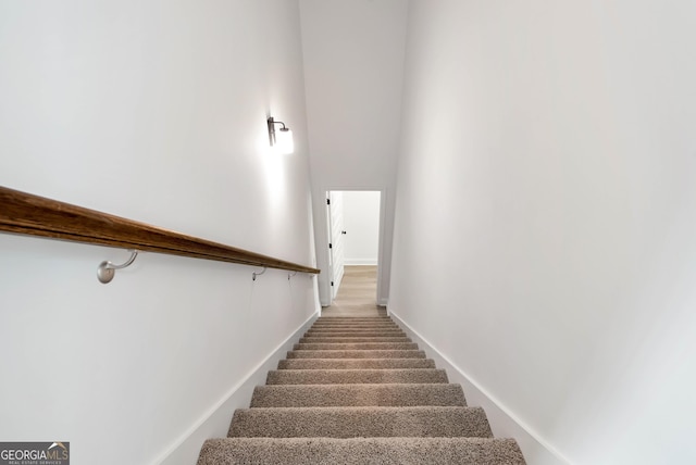 797 Ode Peppers Rd, Winder, GA 30680 - stairway featuring baseboards