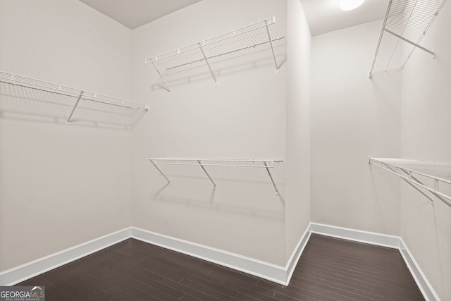 728 Lorimore Pass, Canton, GA 30115 - walk in closet featuring dark wood-style flooring