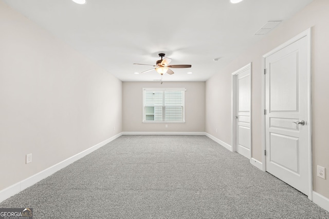728 Lorimore Pass, Canton, GA 30115 - carpeted spare room featuring ceiling fan and recessed lighting