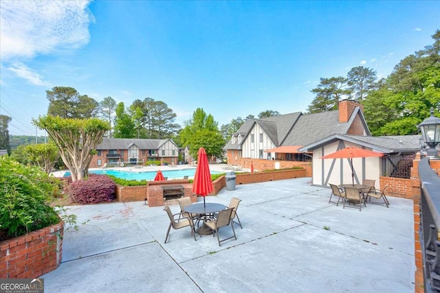 6851 Roswell Rd Unit G20, Sandy Springs, GA 30328 - view of patio / terrace with outdoor dining area