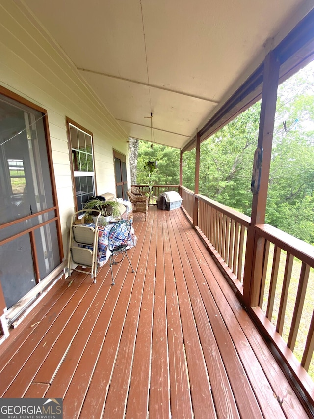 539 Dowel Cir, Ellijay, GA 30540 - view of wooden terrace