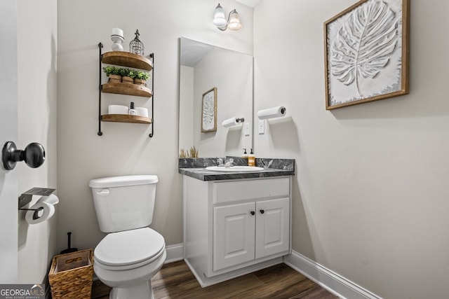 126 Sawgrass Ln, Statham, GA 30666 - half bathroom with wood finished floors and vanity