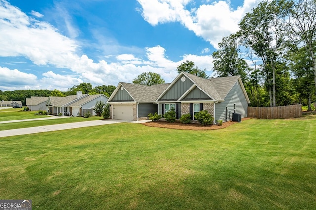 126 Sawgrass Ln, Statham, GA 30666 - craftsman-style house featuring board and batten siding, concrete driveway, brick siding, roof with shingles, and an attached garage