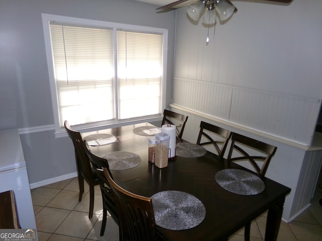 871 Chisholm Trl, Macon, GA 31220 - dining space featuring a ceiling fan and light tile patterned floors