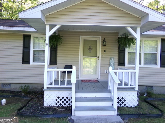 871 Chisholm Trl, Macon, GA 31220 - entrance to property with a porch and crawl space