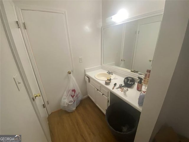 8955 Stonebridge Blvd, Douglasville, GA 30134 - bathroom with wood finished floors and vanity