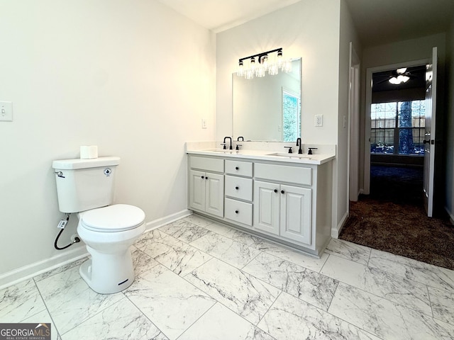 83 Austin Ct, Dahlonega, GA 30533 - full bath featuring marble look tiles and double vanity