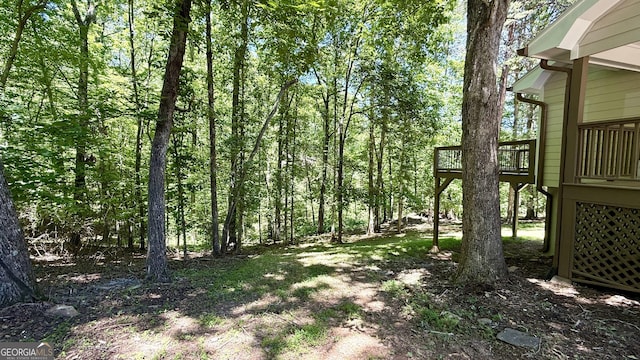 83 Austin Ct, Dahlonega, GA 30533 - view of yard featuring a wooden deck
