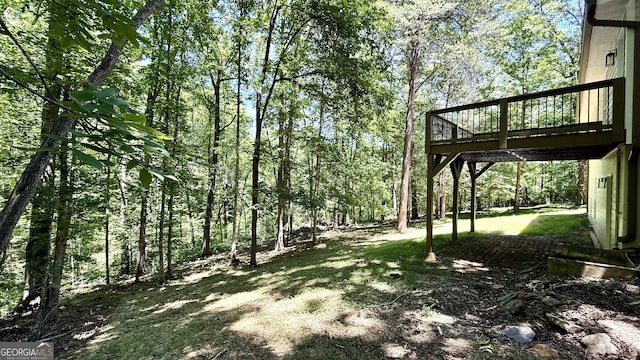 83 Austin Ct, Dahlonega, GA 30533 - view of yard featuring a wooden deck