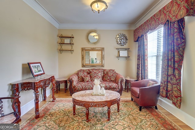 805 Cog Hl, Mcdonough, GA 30253 - sitting room with crown molding and wood finished floors