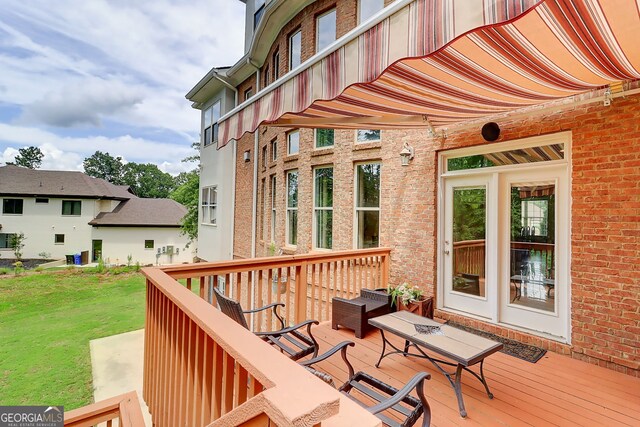 805 Cog Hl, Mcdonough, GA 30253 - wooden terrace with a yard