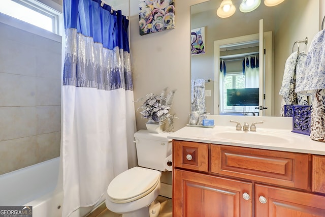 805 Cog Hl, Mcdonough, GA 30253 - full bathroom featuring healthy amount of natural light, vanity, and shower / tub combo