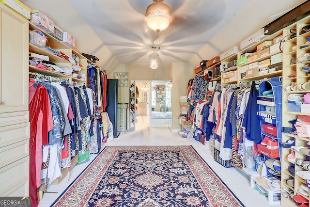 805 Cog Hl, Mcdonough, GA 30253 - spacious closet featuring vaulted ceiling