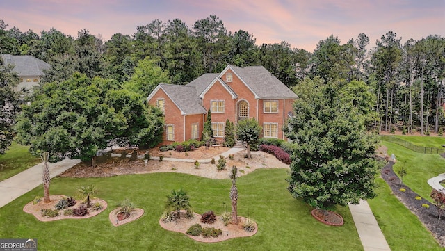 805 Cog Hl, Mcdonough, GA 30253 - view of front of property featuring a lawn and brick siding