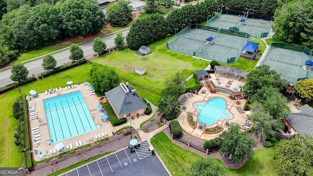 805 Cog Hl, Mcdonough, GA 30253 - drone / aerial view of a pool area