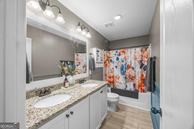 89 Crestview Dr, Guyton, GA 31312 - bathroom with double vanity and shower / bath combination with curtain
