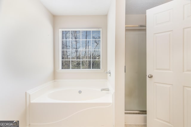8810 Brookhurst Trl, Gainesville, GA 30506 - full bathroom with a bath and a shower with shower door