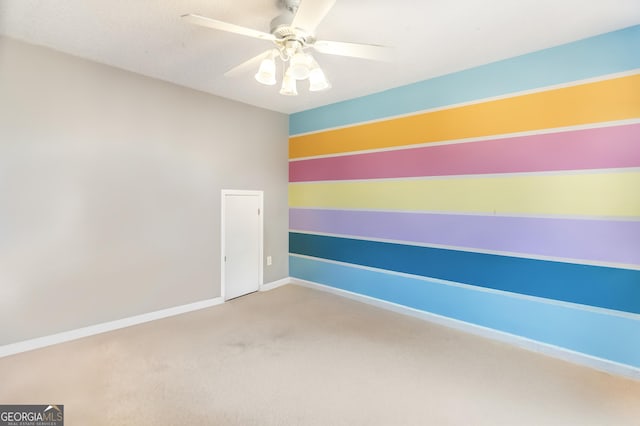 8810 Brookhurst Trl, Gainesville, GA 30506 - carpeted empty room with baseboards and ceiling fan