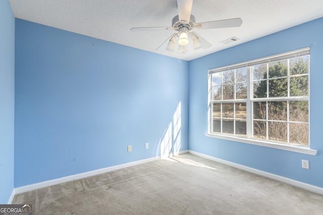 8810 Brookhurst Trl, Gainesville, GA 30506 - carpeted empty room featuring a ceiling fan and a textured ceiling