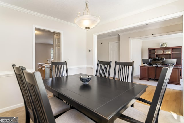 8810 Brookhurst Trl, Gainesville, GA 30506 - dining room with ornamental molding and light wood-style floors