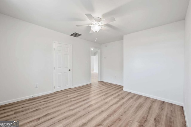5153 Westbrook Pl, Union City, GA 30291 - unfurnished room with ceiling fan and light wood-style flooring