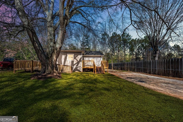 5153 Westbrook Pl, Union City, GA 30291 - view of yard featuring a deck