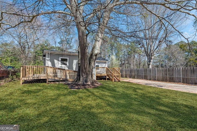 5153 Westbrook Pl, Union City, GA 30291 - view of yard featuring a wooden deck