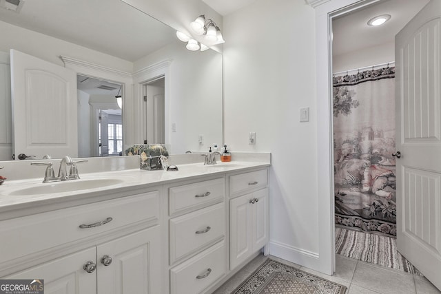 118 Fire Creek Trl, Senoia, GA 30276 - full bath with tile patterned floors and double vanity