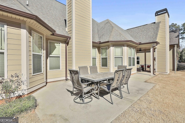 118 Fire Creek Trl, Senoia, GA 30276 - view of patio / terrace featuring outdoor dining space and ceiling fan