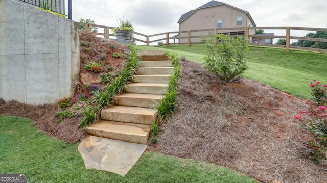 8325 Post Oak Ln, Gainesville, GA 30506 - view of yard with stairs
