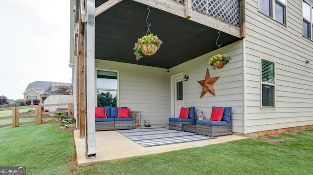 8325 Post Oak Ln, Gainesville, GA 30506 - view of patio featuring outdoor lounge area