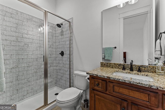 150 Dean Dr, Tyrone, GA 30290 - bathroom featuring a stall shower and vanity