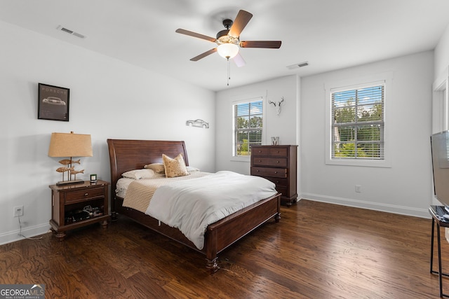 150 Dean Dr, Tyrone, GA 30290 - bedroom with wood finished floors and ceiling fan