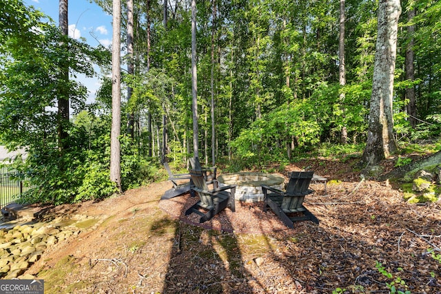 150 Dean Dr, Tyrone, GA 30290 - view of yard featuring a fire pit